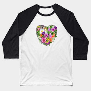 Blooming Heart Baseball T-Shirt